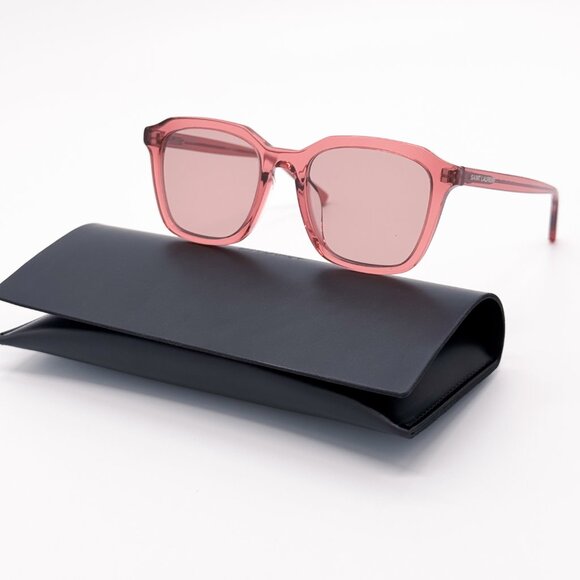 NEW SAINT LAURENT SL 457 005 WOMEN PINK BROWN SUNGLASSES SAINT LAURENT SL457 005 - Picture 1 of 9